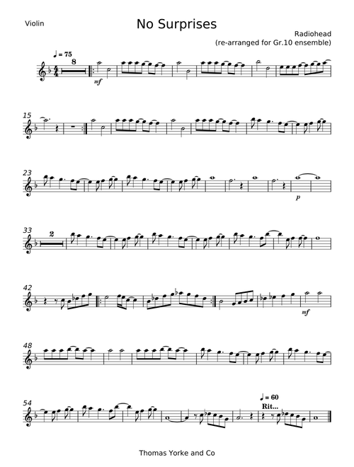 No surprises - Radiohead