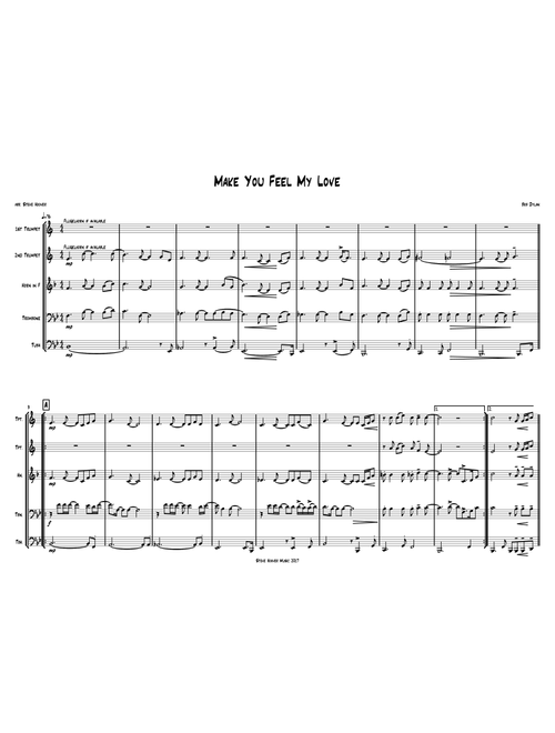 Make You Feel My Love (Arr. Steve Hoover) - Bob Dylan (Brass Ensemble)