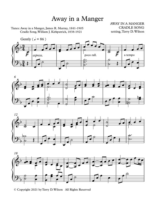Away in a Manger (Arr. Terry D. Wilson) - William J. Kirkpatrick, James R. Murray (Instrumental Solo)