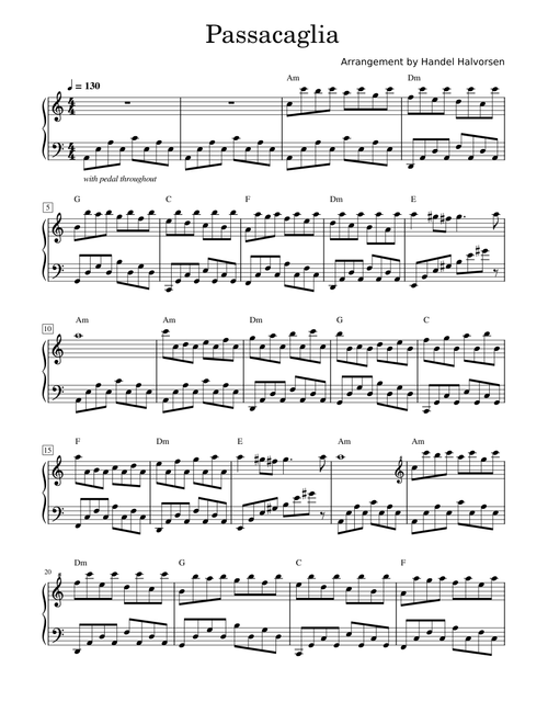 Passacaglia Handel/Halvorsen (easy version)