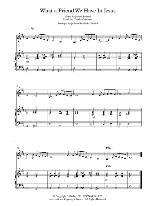 God Is There (with "what A Friend We Have In Jesus") (Arr. Juliano Riboli de Oliveira) - Travis Boyd (Easy Piano)