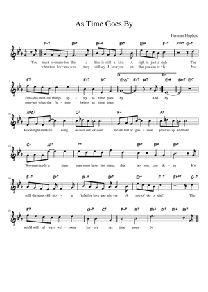 Play Official version of As time goes by Sheet Music by Herman