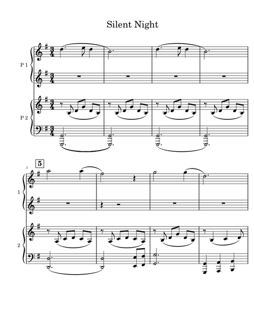 Silent Night – piano duet норм adv12d