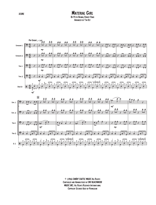Material Girl (Arr. Tim Olt) - Madonna (Brass Ensemble)