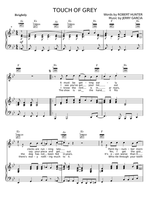 TOUCH OF GREY - ROBERT HUNTER