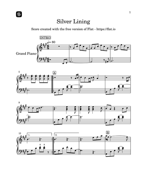 Silver Lining (Arr. Daniel Boltyansky) - Laufey (Piano Solo)