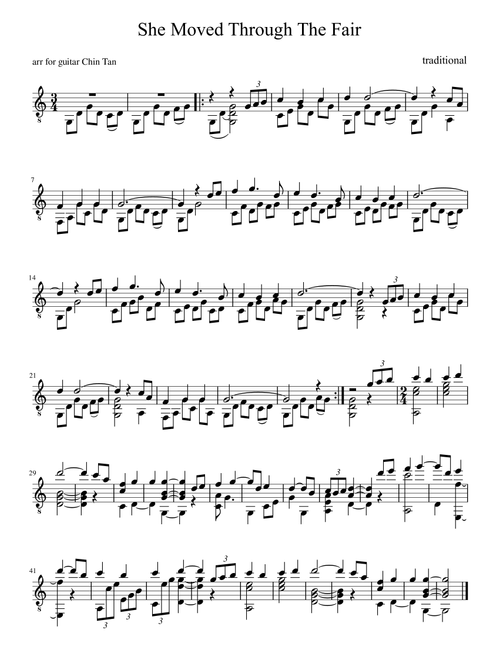She Moved Through the Fair (Arr. Chin Tan) - Traditional (Instrumental Solo)