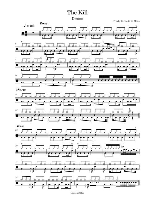 The Kill – Thirty Seconds To Mars (Drums)