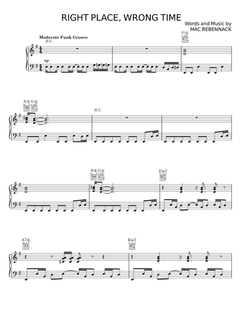 RIGHT PLACE, WRONG TIME - MAC REBENNACK