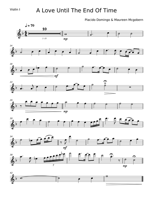 A Love Until The End Of Time - Placido Domingo