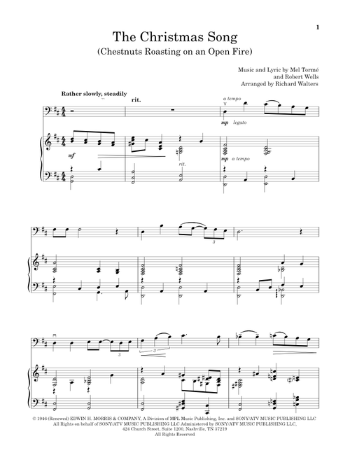 The Christmas Song (Chestnuts Roasting On An Open Fire) - Mel Tormé, Robert Wells, Mel Torme (Cello and Piano)