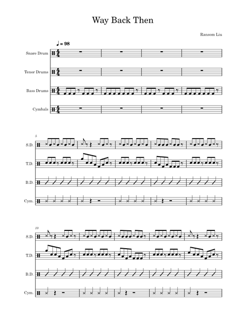 Squid Game - Way Back Then – Jung Jaeil Drumline Cadence