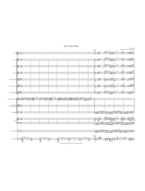 Joy To The World (Arr. Dean Mounts) - Isaac Watts (Large Ensemble)