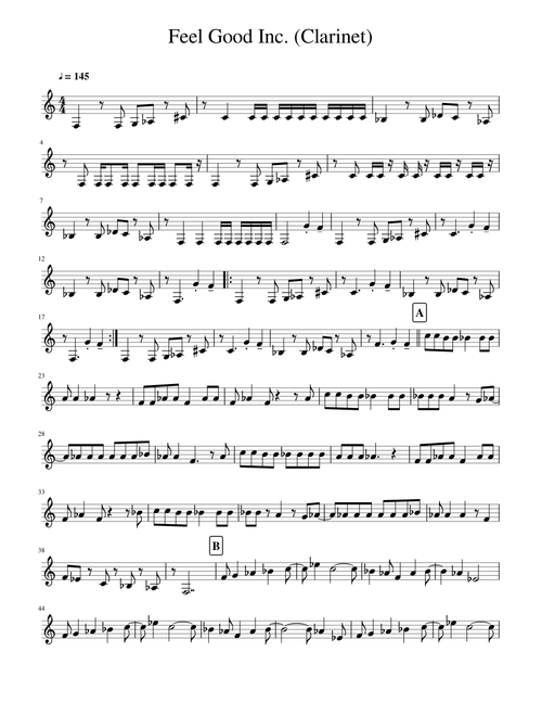 Feel Good Inc. (Clarinet)