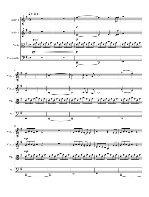 Lovely for string quartet