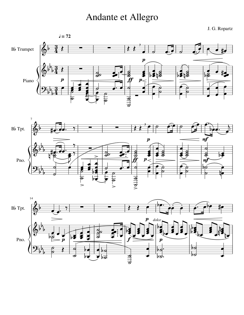 Andante et allegro trumpet outlet