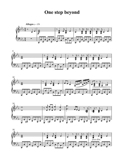 One Step Beyond (Arr. Vadim Dashevskij) - Madness (Piano Solo)