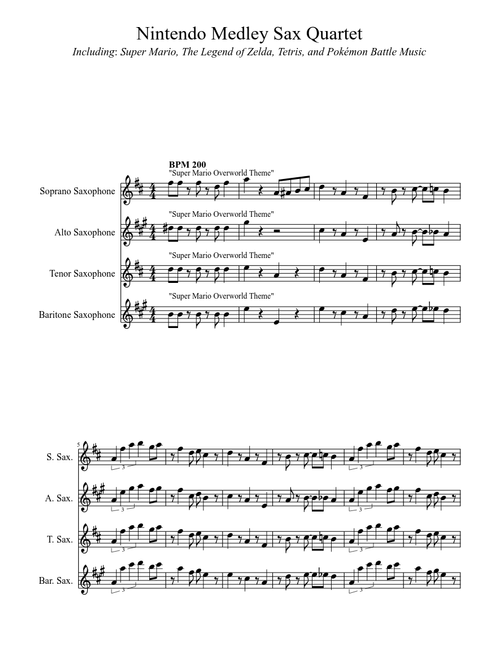 Nintendo Medley Sax Quartet