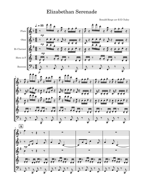 Elizabethan_Serenade for Quintet - Ronald Binge