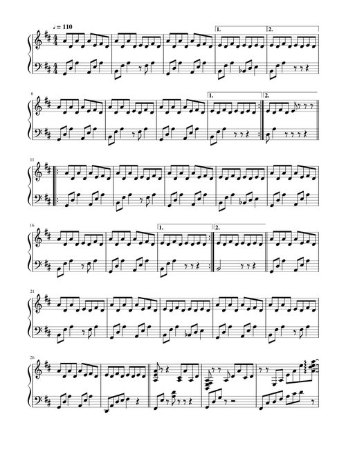 Parade Piano Part