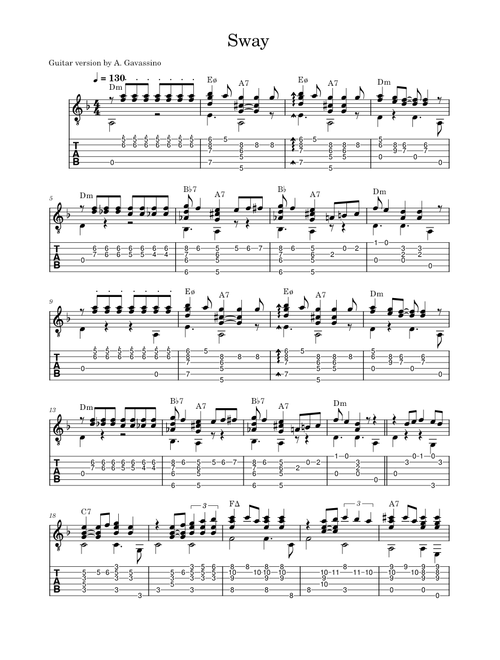Sway – Michael Bublé
