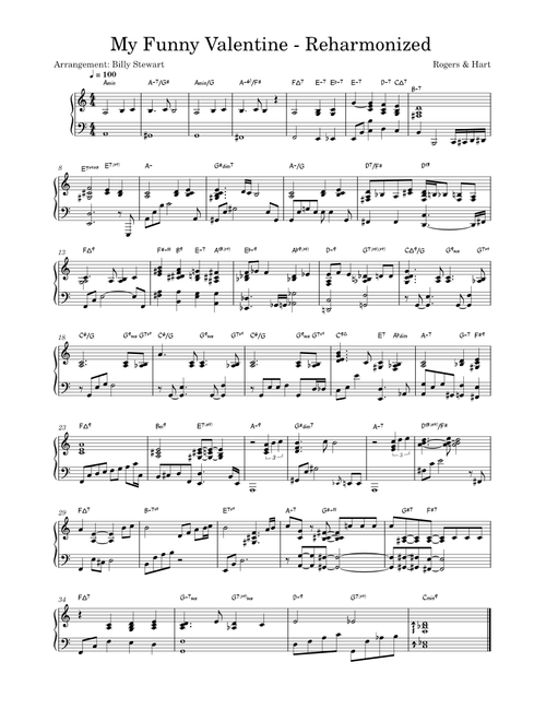 My Funny Valentine - Reharmonized - Rogers & Hart