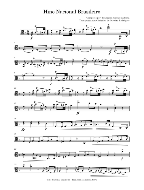 Hino Nacional Brasileiro – Francisco Manuel da Silva