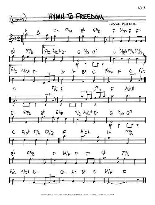 Hymn To Freedom - Oscar Peterson (Real Book - Melody-Chords)