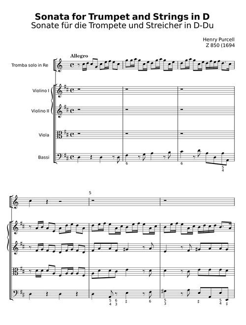 Sonata in F major 'Golden Sonata', Z.810 - Henry Purcell