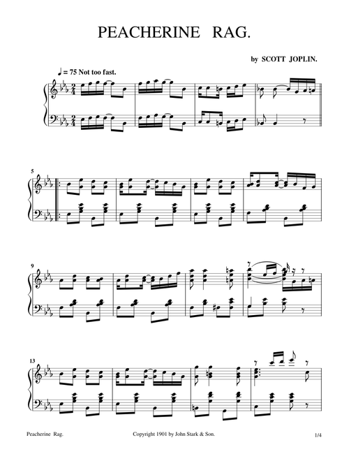 Peacherine Rag – Scott Joplin