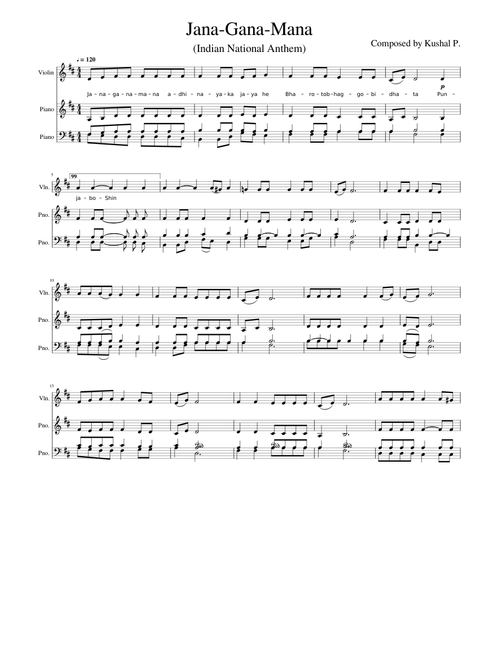 Indian National Anthem - Jana-Gana-Mana