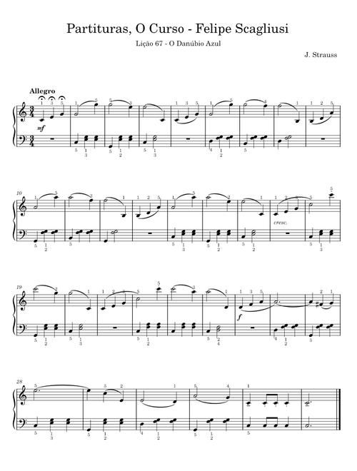 Partituras, O Curso - J. Strauss