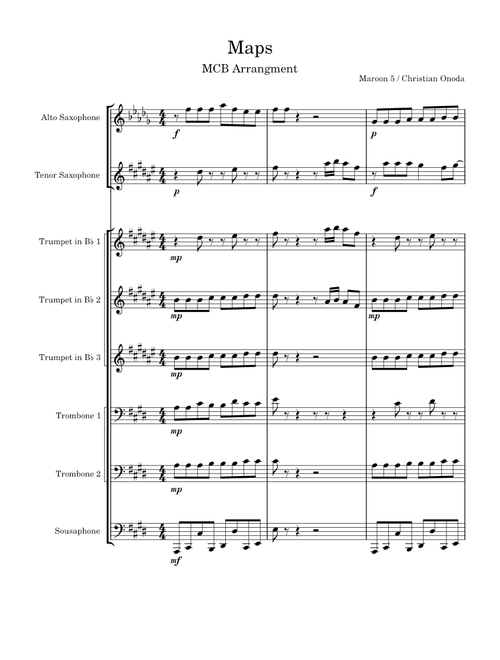 Maps – Maroon 5 MCB Arrangment