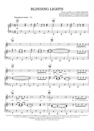 Play Official version of Blinding Lights Sheet Music by The Weeknd for ...