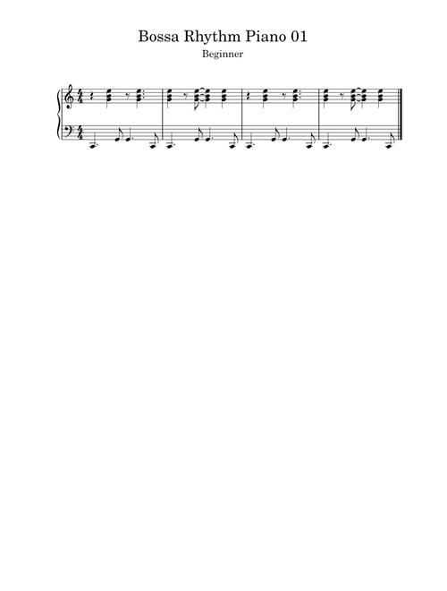 Bossa Nova – Popular Bossa Rhythm Piano 01