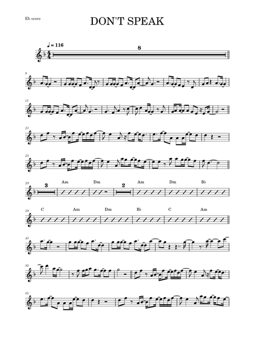 DON'T SPEAK (Alto Sax RMX)