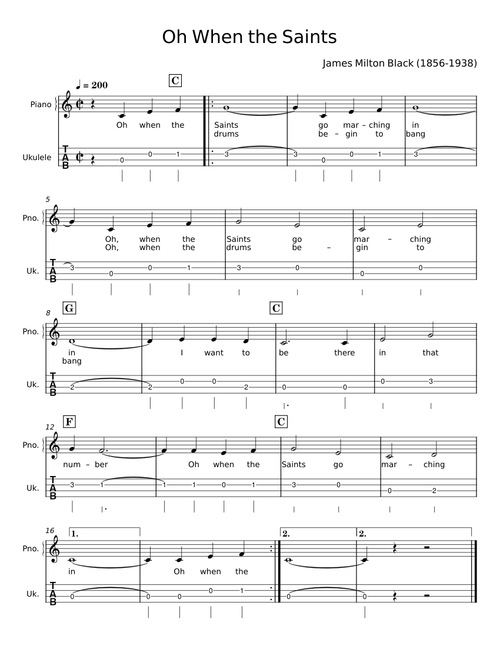 Oh When the Saints - James Milton Black