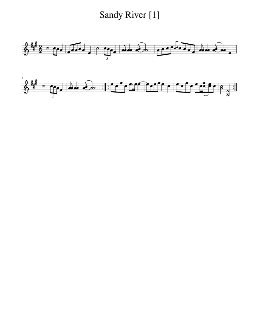 Sandy River Sheet music for Piano (Solo) Easy | Musescore.com