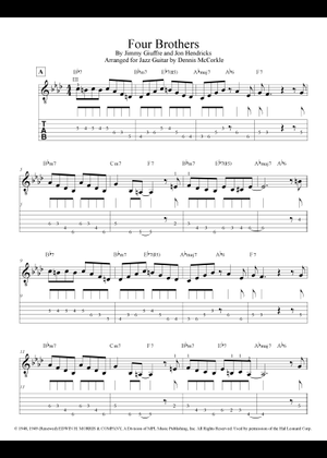 Four Brothers - Woody Herman Sheet Music for Piano, Trombone