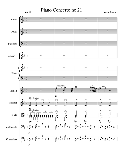Wolfgang Amadeus Mozart - Piano Concerto No. 21 (Movement II: Andante)