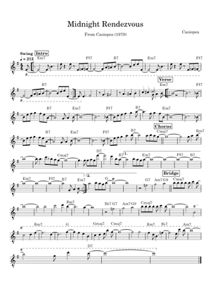 Midnight Rendezvous Mint Jams Sheet Music and Tab with Chords for
