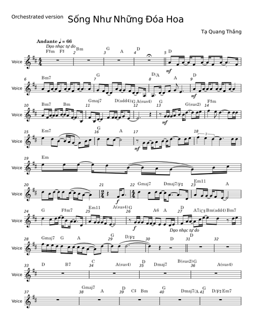 Sống Như Những Đoá Hoa – Tạ Quang Thắng