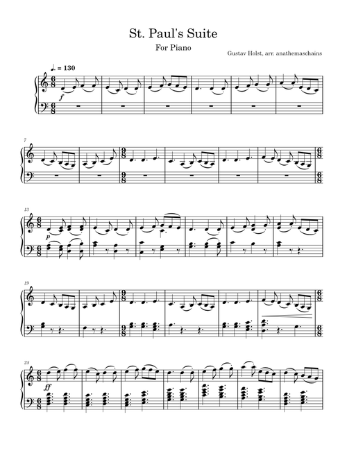 St Paul's Suite - Gustav Holst