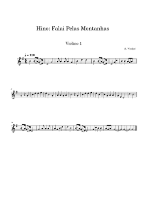 Falai Pelas Montanhas - J. Wesley Hughes Sheet Music for Synthesizer ...