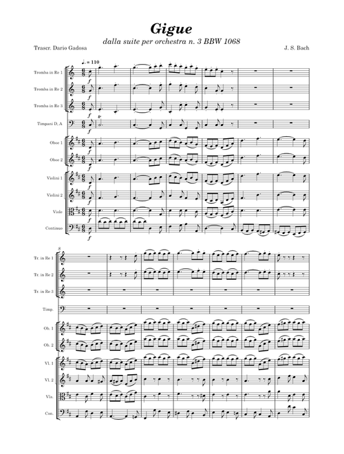J. S. Bach – Orchestral Suite No. 3 in D Major, Gigue – Johann Sebastian Bach