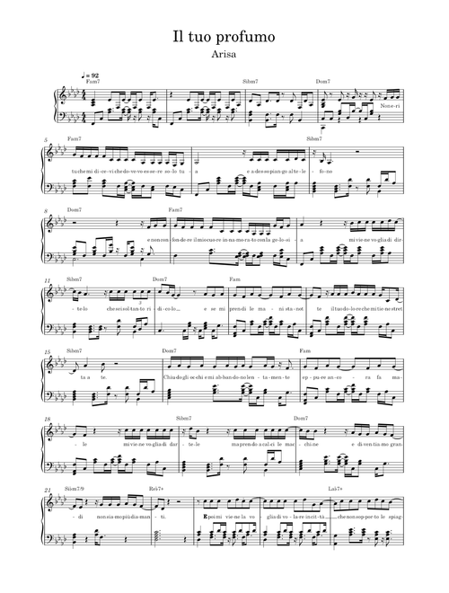 Il tuo Profumo –Arisa