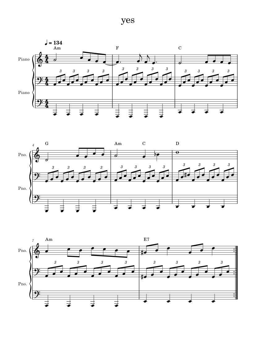 YES. Sheet music for Piano (Piano Duo)