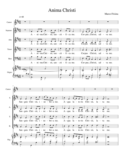 Anima Christi SATB Organ