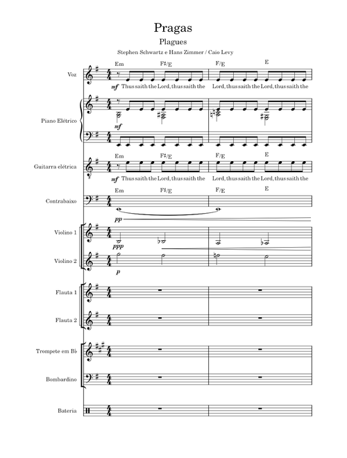 The Plagues – Stephen Schwartz PRAGAS