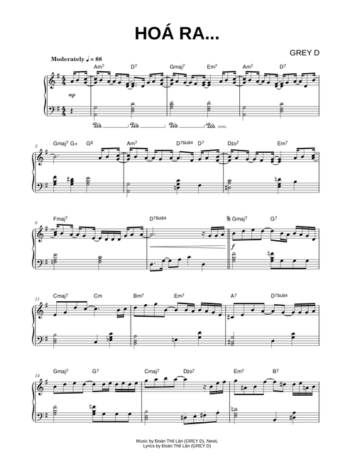Hoá ra… [hoa ra...] - GREY D (Piano)
